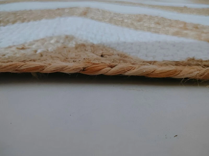 Jute Modern Medallion Area Rug 100% Jute Braided Style Carpet Runner Mat AllSize - Image 4 of 4