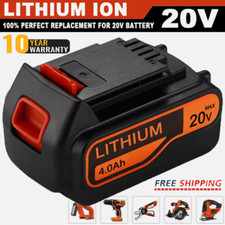 20V 4.0Ah Lithium ion Battery For Black  Decker 20 Volt MAX LBXR20 LB2X4020 NEW