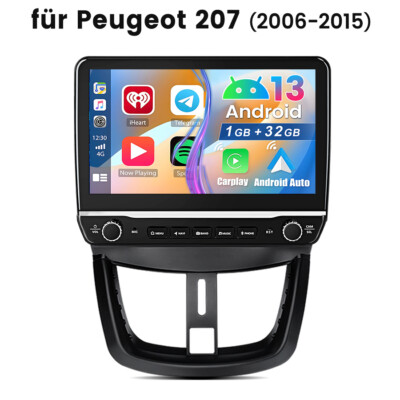 Für Peugeot 207 2006-2015 10.1'' Android 13 Autoradio GPS Navi WIFI Carplay 1+32G