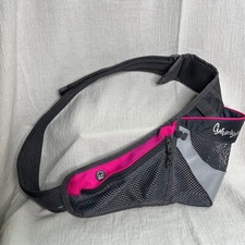 Cyberdyer Running Belt Hydration Waist Pack Water Bottle & Gadget Holder Grey