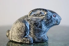 The Wolf Originals Sculpture of a Rabbit Soapstone Carving Hand Made Canada