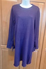 New York & Company Knit Sheath Dress Deep Purple Sm 34" x 18 Bust Nice Stretch