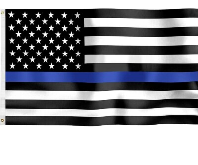 1xThin Blue Line USA Flag 3x5ft Blue Stripe Blue Lives Matter Outdoor/Indoor...