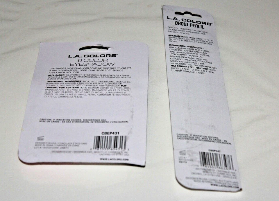 L.A. Colors 6 Color Eyeshadow  CBEP431 + Brow Pencil CBBP347 Lot Of 2 In Box  - Image 2 of 2