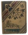 Antique Victorian Autograph Scrap Book Album Lizzie Slack Big Patch WI 1800s