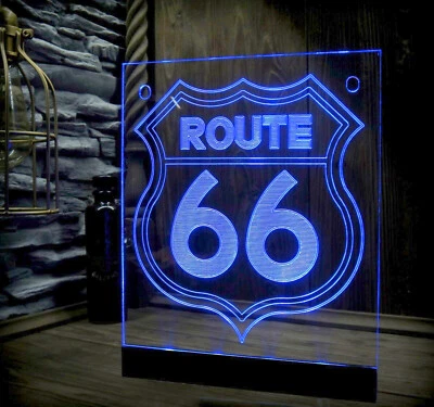 " Route 66 " Leuchtreklame NEU Led-Display LED-Schilder LED Schild VIDEO ! - Bild 1 von 4
