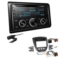 Pioneer Autoradio CD Bluetooth USB Einbauset FüR Citroen C1 2005-2014 Schwarz