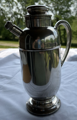 VTG Sheridan Silver Plated over Copper Cocktail Shaker-Trophy Wildwood GC 1968