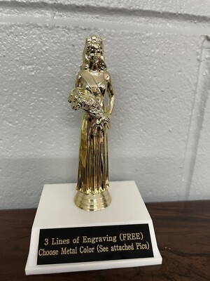 6'' Tall Beauty Pageant Queen Trophy (please Look At All Pictures)