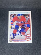 Mike McPhee 1990-91 Upper Deck #384 Montreal Canadiens Signed Autographed Card