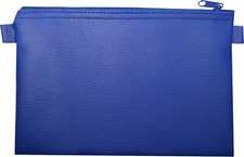 Banktasche BLAU Kunstleder Geldtasche Aufbewahrungstasche Geldmappe Belegtasche
