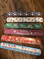 6 Christmas Slap Bracelets