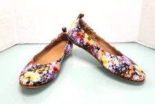 FitFlop Allegro flower-crush flat ballet casual comfort leather shoes New Sz 8.5