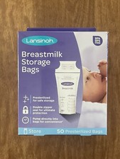 Lansinoh Breastmilk Storage Bags 50 Pre Sterilized Bags NEW/Sealed