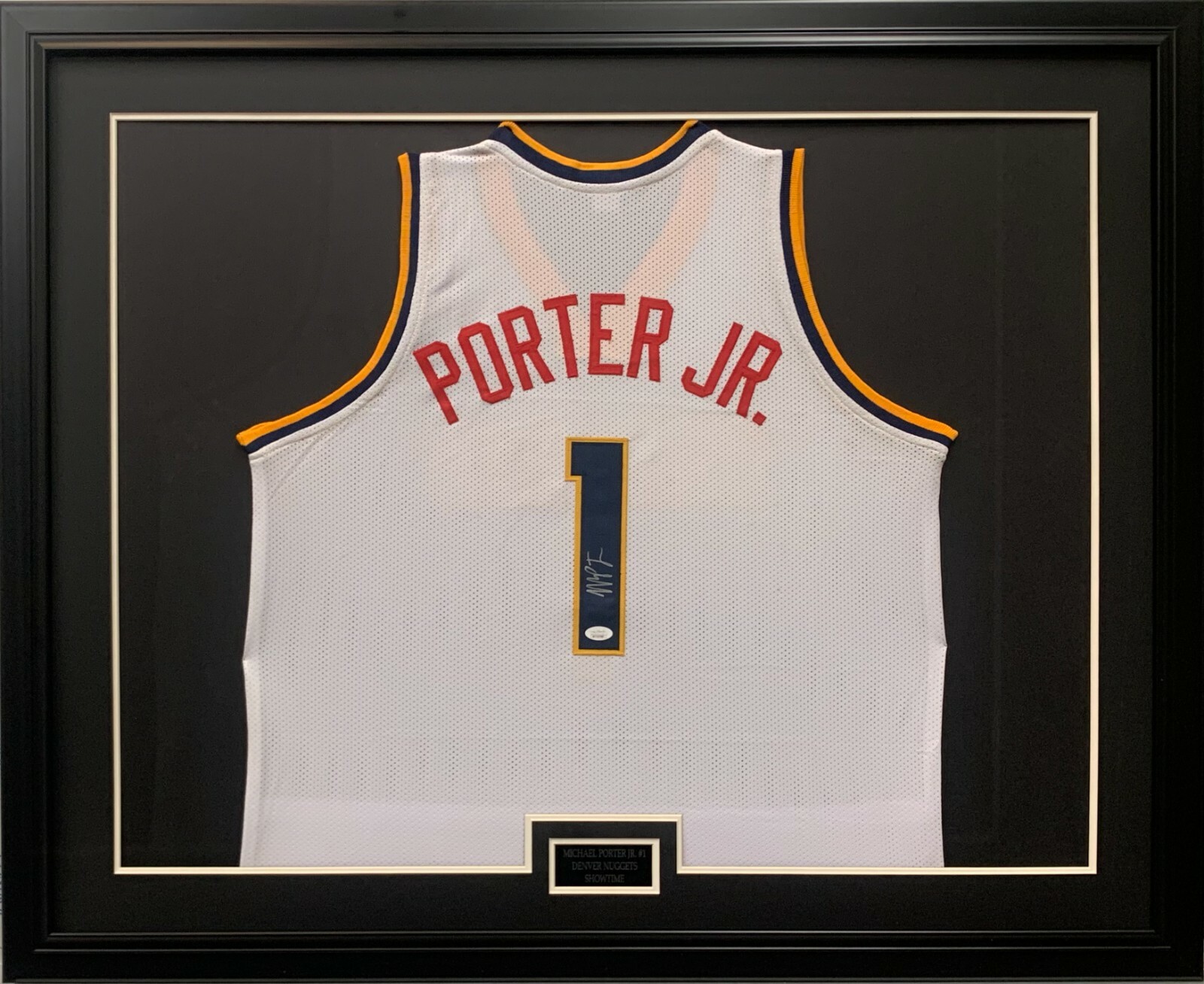 Michael Porter Jr Autographed Signed Denver Nuggets framed custom jersey NBA JSA COA 