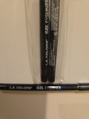 L.A. COLORS GEL EYELINER CO630-CP641 Midnight Black New! Lot Of 3