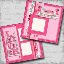 Love Ladder - 2 Premade Scrapbook Pages - EZ Layout 5900