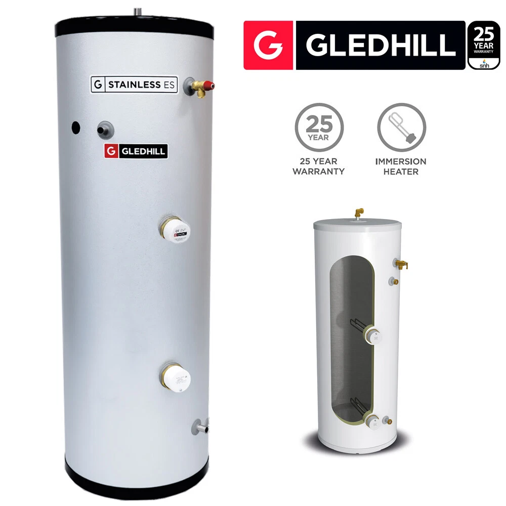 Gledhill ES 200L Direct Unvented Hot Water Cylinder Stainless Steel  SESINPDR200 | eBay