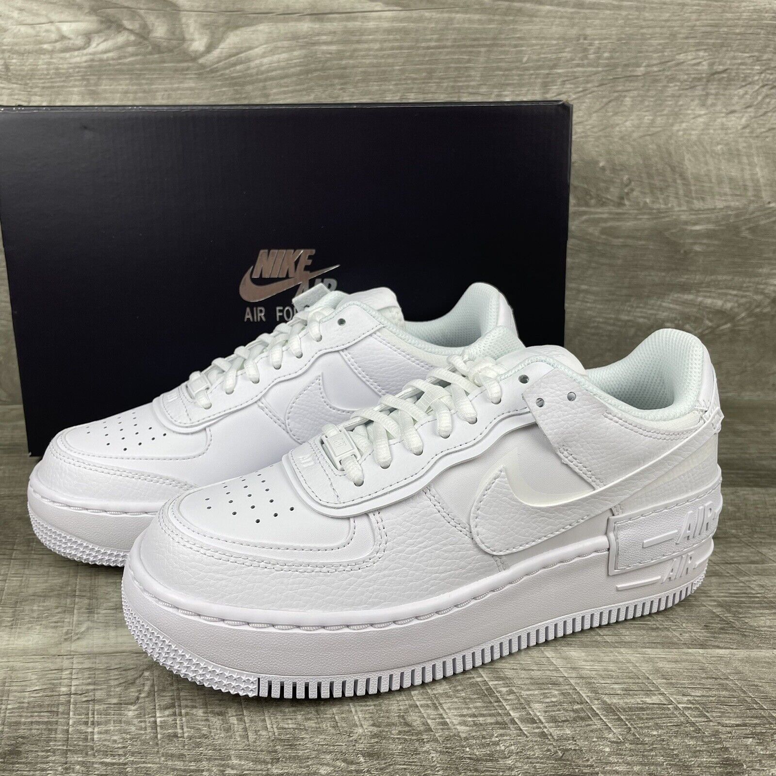 Uit Snoep Uitgestorven Nike Air Force 1 Shadow Triple White Casual Shoes Womens Size 7.5 New  CI0919-100 | eBay