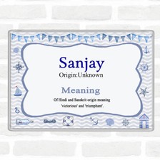 Sanjay Namensbedeutung Jumbo K&uuml;hlschrankmagnet Maritim