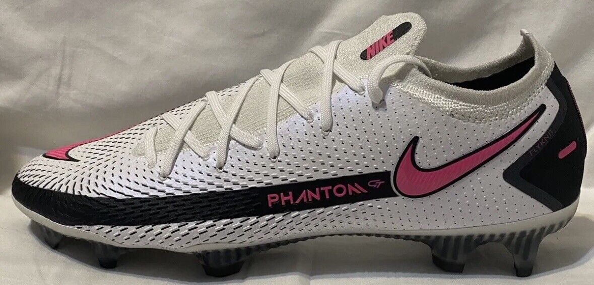 Nike Phantom GT Elite FG Soccer Cleats White/Pink CK8439-160 Nike Phantom GT Elite FG Soccer Cleats White/Pink CK8439-160