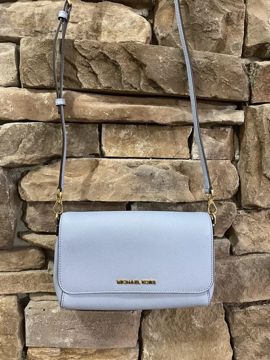 Michael Kors Jet Set Large Saffiano Leather Crossbody - Pale Blue