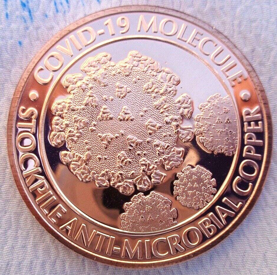 1 oz. C19 MOLECULE Stockpile Anti-Microbial Copper .999 fine copper round |  eBay
