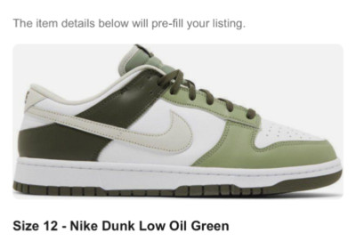 Size 11 - Nike Dunk Low Oil Green