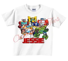 Transformers Rescue Bots Custom T-shirt PERSONALIZE Birthday ADD NAME