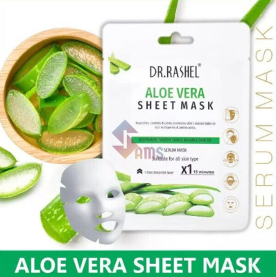 DR.RASHEL Aloe Vera Face Sheet Mask With Serum For Women and Men 20g