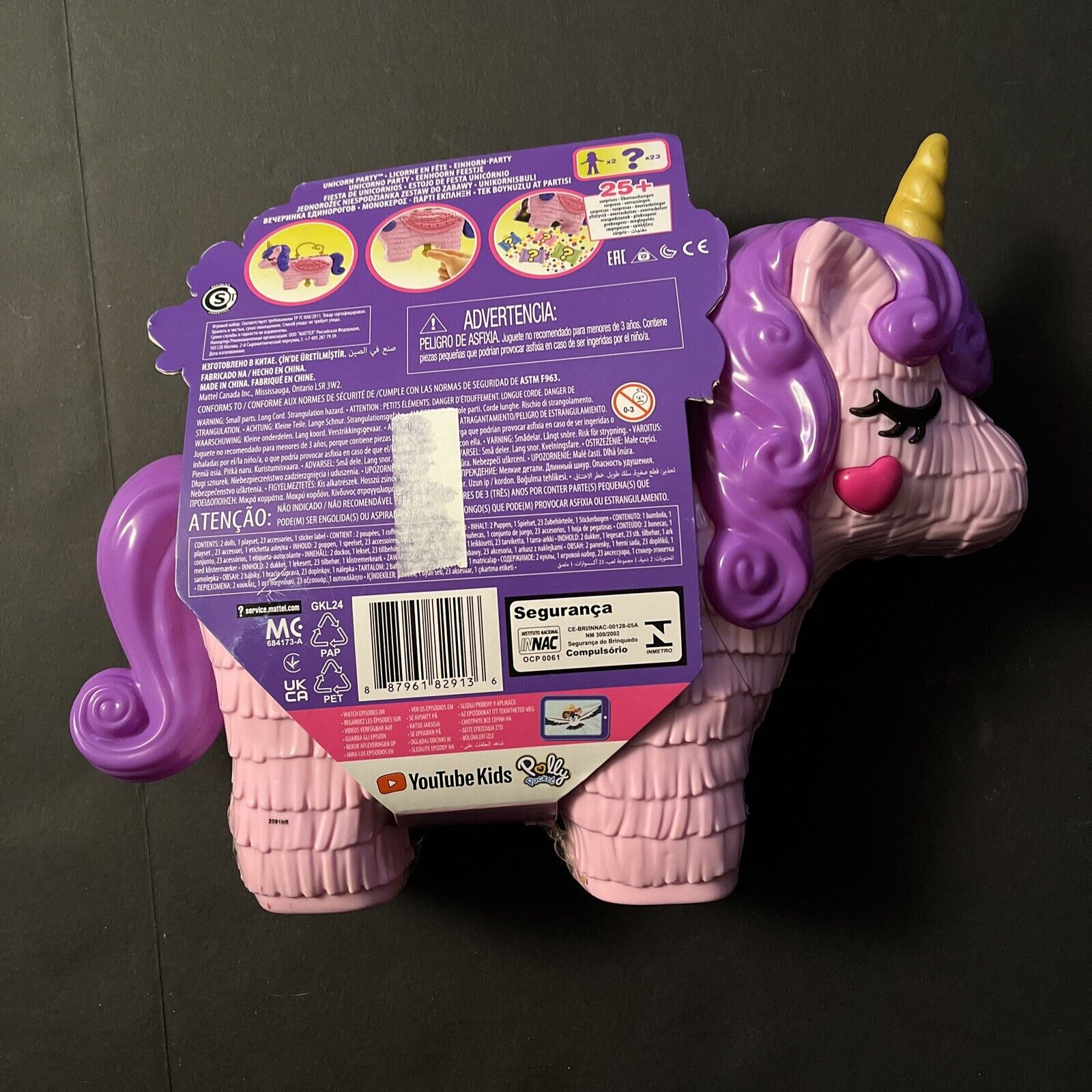 Polly Pocket - Sac Licorne Surprises - Piñata Licorne Féérique + de 25  accessoires