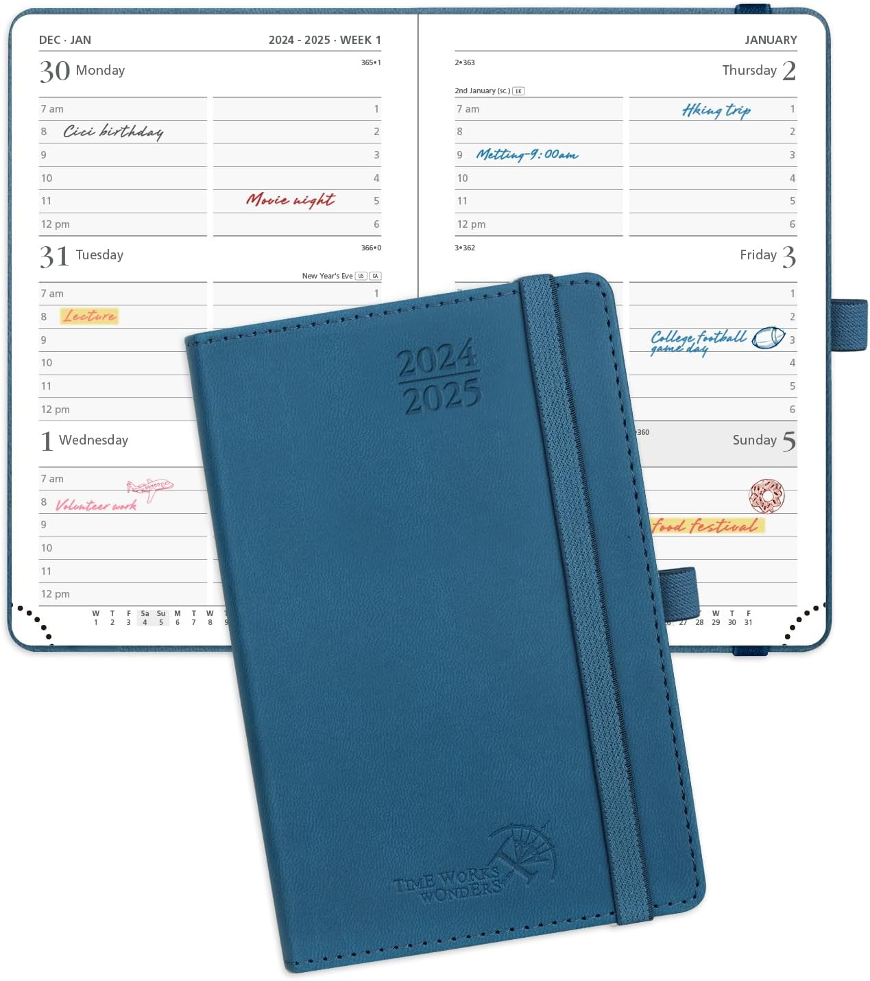 2024-2025 Pocket Planner 4x6.25 Inch Academic Calendar-image