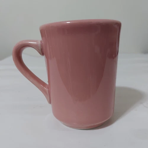 Vintage HLC Homer Laughlin Co USA Rose Pink Coffee Tea Mug Cup