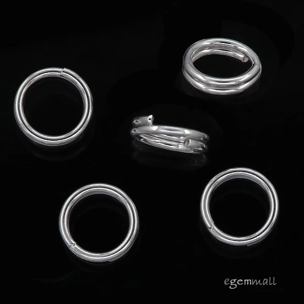 10 Sterling Silver Split Jump Ring 5mm 22ga 0.64mm wire 97726 eBay