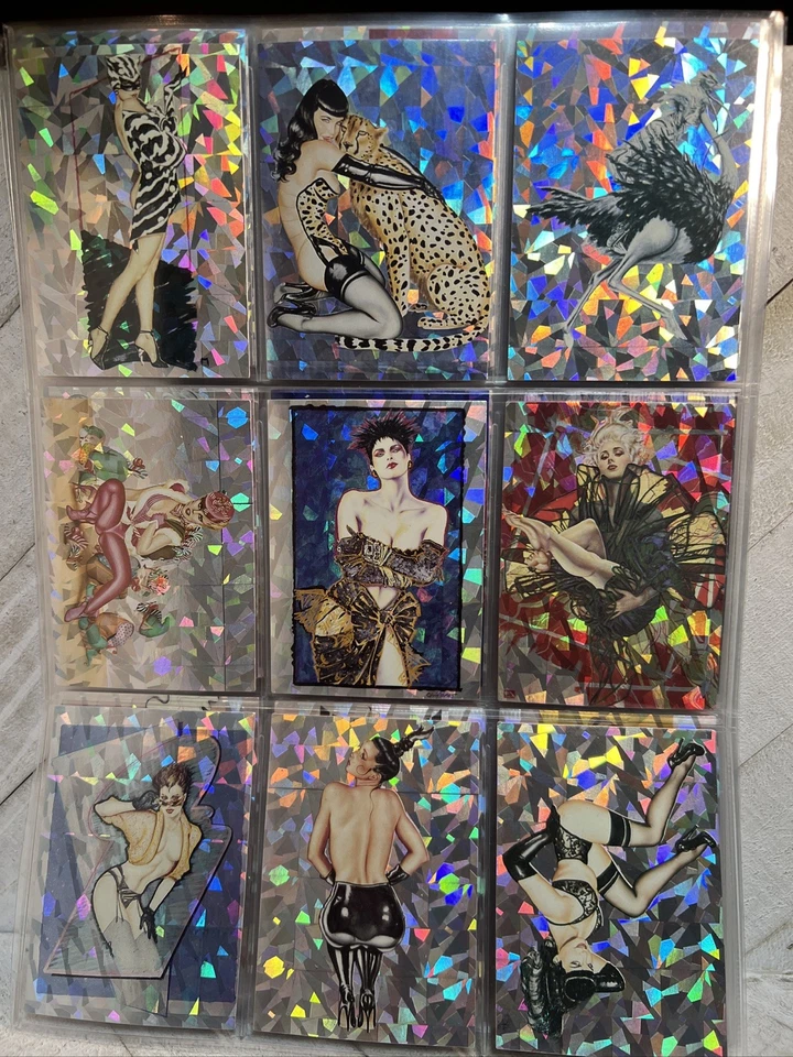 Olivia II Collectible Pin-Up Art Cards Holo Foil Lot 72 Vtg Adult Art NSFW - Image 3 of 4