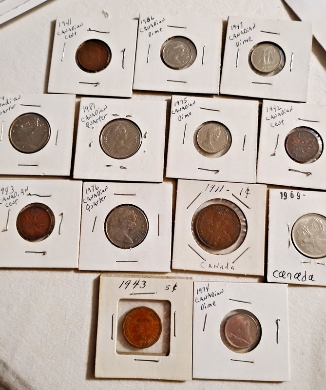 Canadian Coin Collection Lot Mixed Years and coins MISC.-13 coins