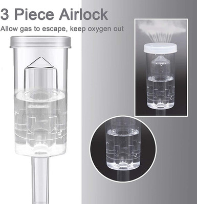5PCS 3-Piece Fermentation Airlock Kit with 10 Grommets for Home Brewing