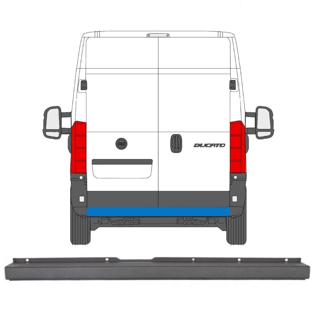 Rear bumper for Citroen Jumper 2006-2014