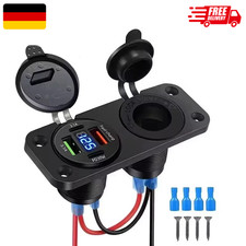 12V Auto KFZ Zigarettenanzünder Steckdose mit Dual 2USB Ladegerät Buchse Einbau 12V Auto KFZ Zigarettenanzünder Steckdose mit Dual 2USB Ladegerät Buchse Einbau
