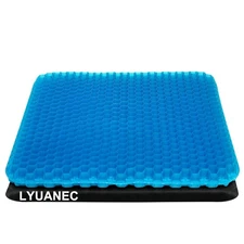 Gel Seat Cushion for Long Sitting - 18.5" x 17" x 1.4" Large＆Soft Gel Cushion...