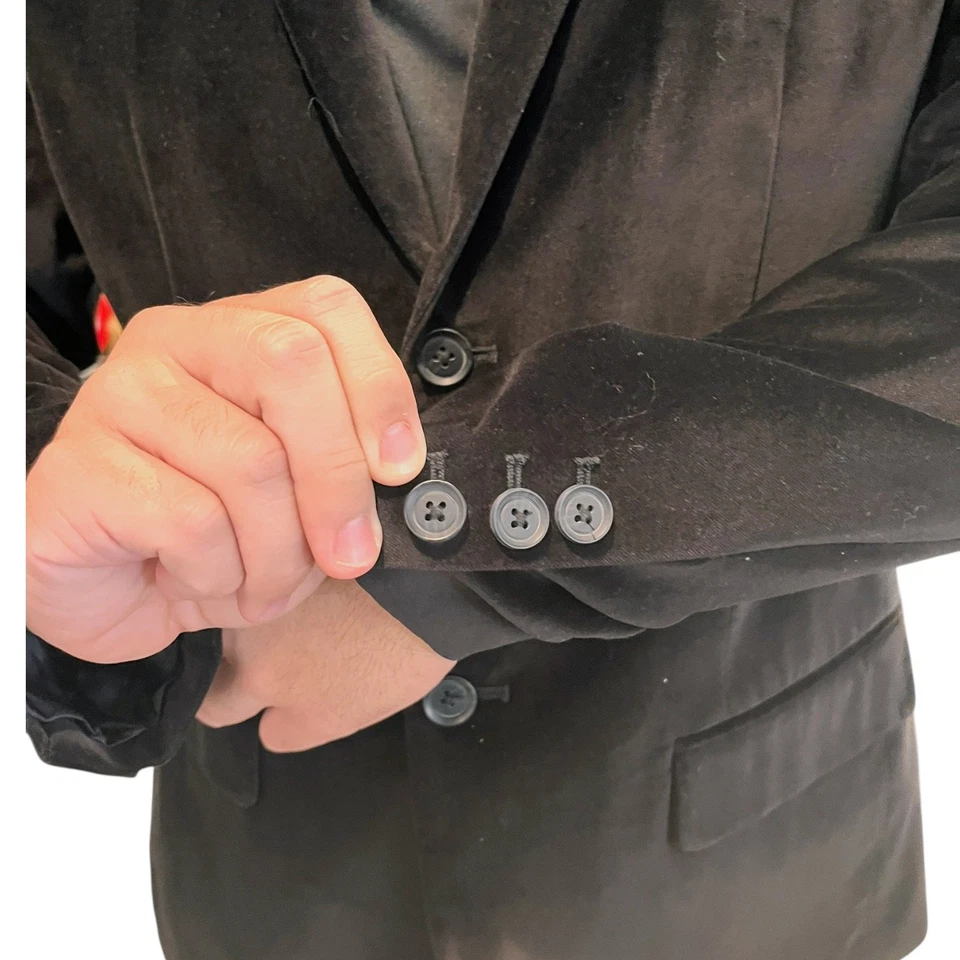 Structure Mens Sports Coat & Pocket Square Blazer Size Large Cotton Classic - Image 4 of 4