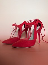 Kurt Geiger Carvella Gordon Red Lace Up Heels, Brand New, Size 3 / 36