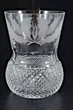 EDINBURGH CRYSTAL THISTLE OLD FASHIONED WHISKY GLASS 4 INCHES TALL