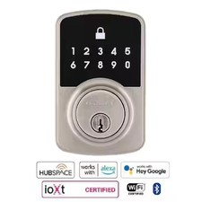 Defiant Smart WiFi Keypad Deadbolt 1011 691 904 Satin Nickel