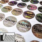 Tamper Proof Stickers 15mm Hologram Void with Unique Serial Numbers