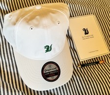 NEW The Everglades Club Palm Beach Lightweight White Imperial Hat w/extras
