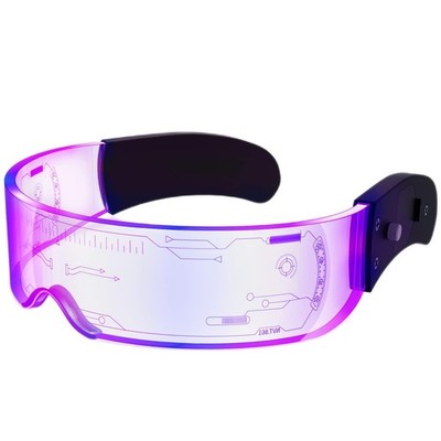 NIUCOO LED Visor Glasses Light Up: [7 Colors 4 1PCS-High Tech, High Tech 