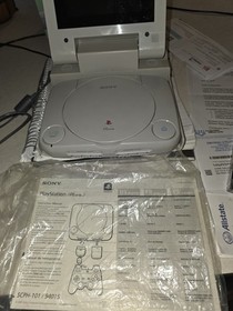 PS1 Slim Ps One Sony System + LCD Screen Working + Box + Manual Playstation
