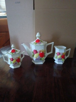 3 Piece  Tea Milk Creamer Set Brinns Of Pittsburg Made In Japan  One Chip In...