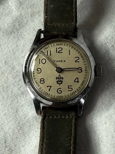 Vintage 1953/54 Timex Marlin Men’s Mechanical Wristwatch With Boy Scout Logo